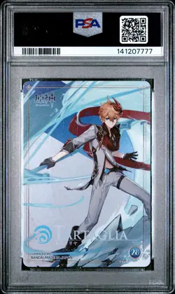 2021 GENSHIN IMPACT METAL CARD COLLECTION #28 TARTAGLIA PSA 9 - Image 2