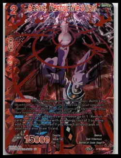 Dragon Ball Super Card Game Beerus, Destructive Villain IVR BT8-126 - Image 1