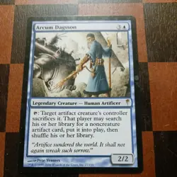 Mtg Arcum Dagsson LP Coldsnap Rare Commander Magic Card - Image 1