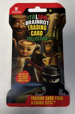 Italian Brainrot Trading Card Game Khadou Booster Sleeved Packs X 10 - Image 1