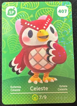 animal crossing amiibo cards Celeste #407 - Image 1