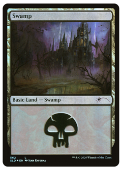 MTG - 1 x FOIL SWAMP 562 - Secret Lair (SLD) - M/NM - Image 1