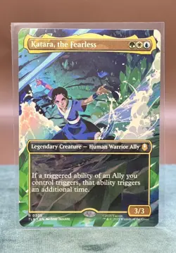 MTG Avatar The Last Airbender Katara, The Fearless Borderless R 0305 Non-Foil NM - Image 1