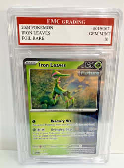 IRON LEAVES #019/167 RARE FOIL Pokemon 2024 Card GRADED 10 MINT TCG CCG - Image 1