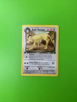 Dark Persian 42/82 1st Edition Team Rocket Pokemon Card LP+ - Image 1