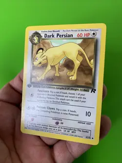 Dark Persian 42/82 1st Edition Team Rocket Pokemon Card LP+ - Image 3