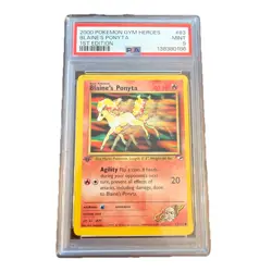 2000 Pokemon Gym Heroes 1st Edition Blaine's Ponyta #63 PSA 9 - Image 1