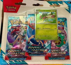 Pokemon TCG Journey Together *3-Pack Blister* *Yanmega Promo* - Image 1