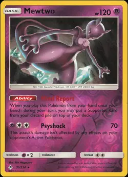 Pokemon - Mewtwo #75/214 - SM - Unbroken Bonds Reverse Holo - Image 1