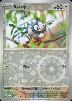 Pokemon - Starly #148/198 - SV01: Scarlet & Violet Base Set Reverse Holo - Image 1