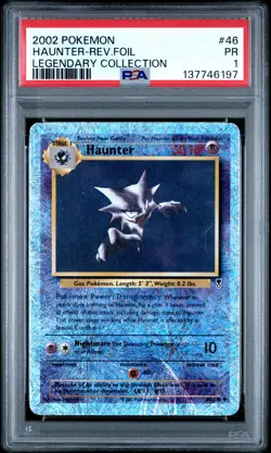 2002 POKEMON LEGENDARY COLLECTION #46 HAUNTER-REVERSE FOIL PSA 1 - Image 1