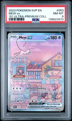 2023 POKEMON SVP EN-SV PROMO 151 ULTRA-PREMIUM COLLECTION #053 MEW EX PSA 8 - Image 1