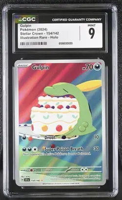 Gulpin *CGC 9* Illustration Rare *Stellar Crown* #154 * Pokemon - Image 1