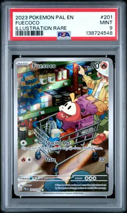 2023 POKEMON PAL EN-PALDEA EVOLVED ILLUSTRATION RARE #201 FUECOCO PSA 9 - Image 1