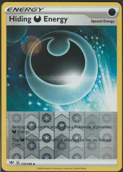 Pokemon 2020- Hiding Energy Darkness Ablaze Reverse Holo 175/189 - NM - Image 1