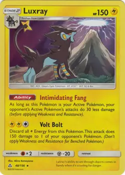 Pokemon - Luxray - 48/156 - Holo Rare - Sun and Moon Ultra Prism - NM - Image 1