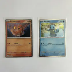 CHARMANDER Cosmos Holo Black Star Promo - SVP047 AND SQUIRTLE SVP048 NM/M - Image 1