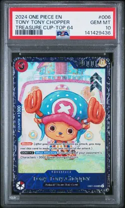 2024 ONE PIECE PROMOS TREASURE CUP-TOP 64 #006 TONY TONY CHOPPER PSA 10 - Image 1