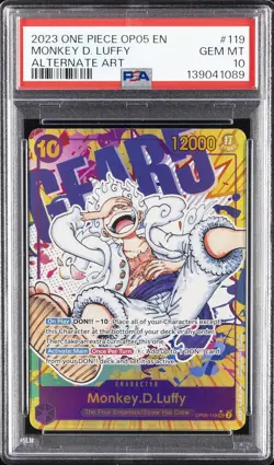 2023 ONE PIECE OP05-AWAKENING OF THE NEW ERA ALT ART #119 MONKEY D. LUFFY PSA 10 - Image 1