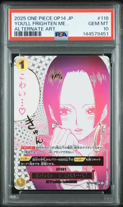 2025 ONE PIECE JPN THE AZURE SEA'S SEVEN ALT ART #118 YOU'LL FRIGHTEN ME. PSA 10 - Image 1