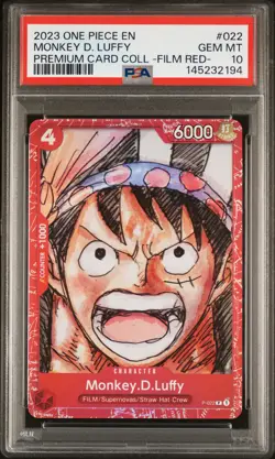2023 ONE PIECE PREMIUM COLLECTION ONE PIECE FILM RED-#022 MONKEY D. LUFFY PSA 10 - Image 1