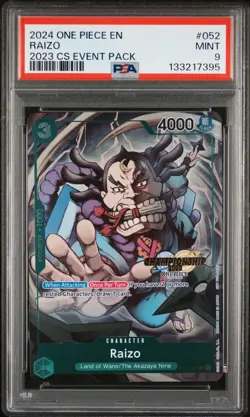 2024 ONE PIECE CHAMPIONSHIP 2023 EVENT PACK #052 RAIZO PSA 9 - Image 1