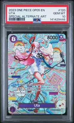 2023 ONE PIECE OP05-AWAKENING OF THE NEW ERA SPECIAL ALTERNATE ART UTA PSA 10 - Image 1