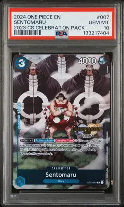 2024 ONE PIECE CHAMPIONSHIP 2023 CELEBRATION PACK #007 SENTOMARU PSA 10 - Image 1