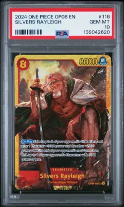 2024 ONE PIECE OP08-TWO LEGENDS #118 SILVERS RAYLEIGH PSA 10 - Image 1
