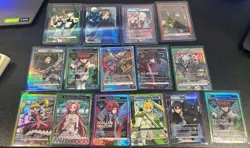 Union Arena TCG English Alt Art & Sr LOT Of 15 NM (SAO, AOT, Code Geass, & HxH) - Image 1