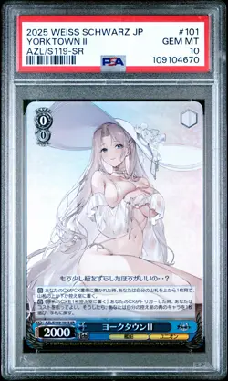 2025 WEISS SCHWARZ JPN AZUR LANE VOL.2 SR #101 YORKTOWN II PSA 10 - Image 1