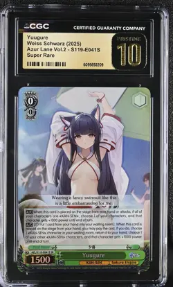 Weiss Schwarz GRADED 2025 Yuugure S119-E041S Azur Lane 2 SR PRISTINE 10 ENG - Image 1