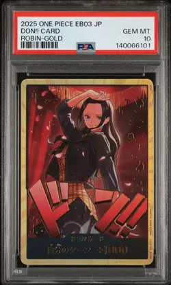 2025 ONE PIECE JAPANESE EB03-ONE PIECE HEROINES EDITION GOLD DON!! CARD PSA 10 - Image 1
