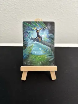 Umbreon Hand-Painted Acrylic Custom Pokemon Card (Stand Included) - Image 1