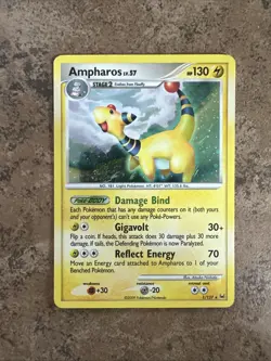 Ampharos 1/127 Platinum Holo Rare Pokemon TCG Card LP - Image 1
