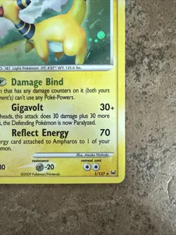 Ampharos 1/127 Platinum Holo Rare Pokemon TCG Card LP - Image 5