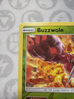 Buzzwole Reverse Holofoil Rare SM - Cosmic Eclipse 21/236 Pokemon Card NM - Image 3