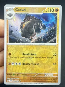 Carkol 094/162 Reverse holo - LP-NM - Pokemon TCG Card - Image 1