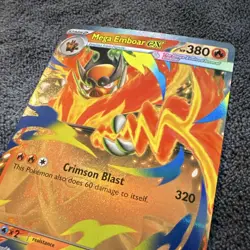 Mega Emboar EX 031/217 ASC Full Art Holo Rare Pokemon Card TCG NM - Image 2