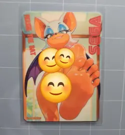 Rouge the Bat Custom Glow In The Dark Waifu Card Feet Fan Art - Image 1
