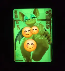 Rouge the Bat Custom Glow In The Dark Waifu Card Feet Fan Art - Image 2