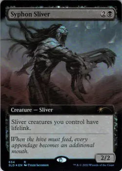 MTG Syphon Sliver (Extended Art) (634) | NM Foil | Secret Lair Sliver Side {SLD} - Image 2