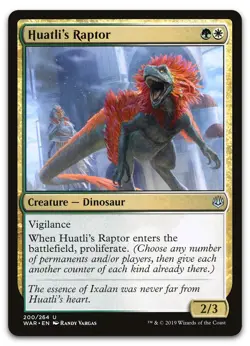 Huatli's Raptor #200 (NM) War of the Spark WAR Magic MTG - Image 1
