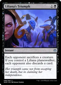 X 1 Liliana's Triumph NM-M War of the Spark 098 MTG Magic The Gathering - Image 1