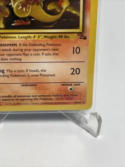 Magmar - Fossil - #39/62 - Vintage Pokemon Card 1999 NM - Image 5