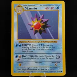 Pokemon TCG - Starmie 64/102 Base Set Shadowless WOTC 1999 - MP - Image 2