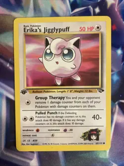 1st Edition Erika’s Jigglypuff 69/132 - Gym Challenge - NM - Image 2
