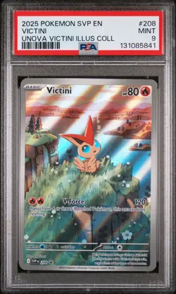 2025 POKEMON SVP PROMO UNOVA VICTINI ILLUSTRATION COLLECTION #208 VICTINI PSA 9 - Image 1