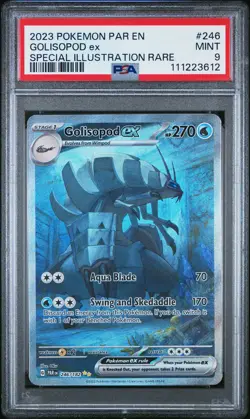 2023 POKEMON PAR EN-PARADOX RIFT SPECIAL ILLUSTRATION RARE GOLISOPOD EX PSA 9 - Image 1