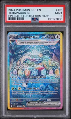 2024 POKEMON SCR EN-STELLAR CROWN SPECIAL ILLUSTRATION RARE TERAPAGOS EX PSA 9 - Image 1